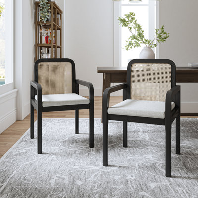 Chaise avec accoudoirs avec coussin amovible Amadou