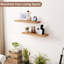 Tablettes flottantes pour mur, orme massif rustique l 24 po x P 8 po