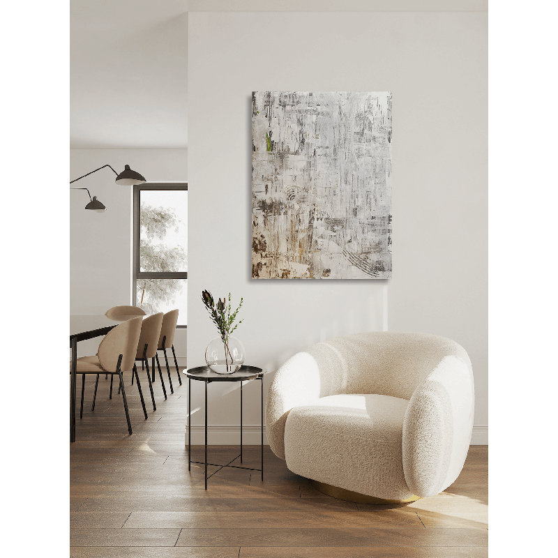 Taupe Gray - Artist Enhanced Canvas Print, Black Framed Canvas, 25.5" H x 21.5" W x 1.75" D
