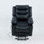 Black Genuine Leather Electric Recliner Chair With Lift Assist & Adjustable Recline Angles – Wired Remote, Dual Cup Holders (home Theater/gaming Sofa)