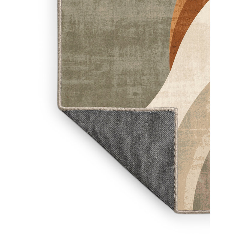 Tapis arc-en-ciel doux et moelleux moderne et contemporain Kline, 5 x 8