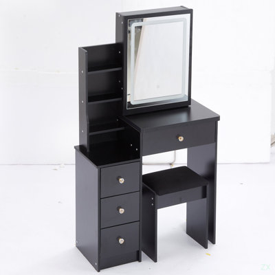 Ensemble de meuble-lavabo 29,2 po avec tabouret de chevet et tabouret