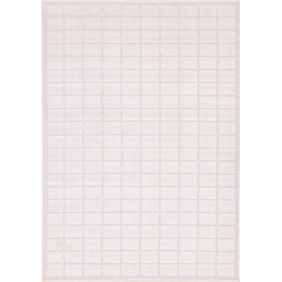 Tapis d'intérieur texturé à carreaux Cano