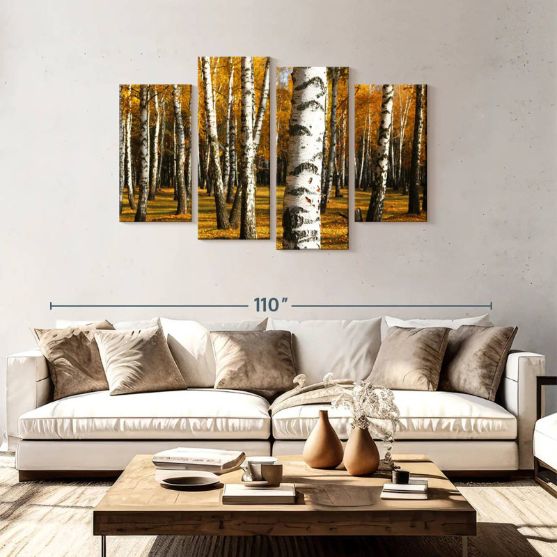 Alvord Golden Birch Grove, H 48 po x l 75 po