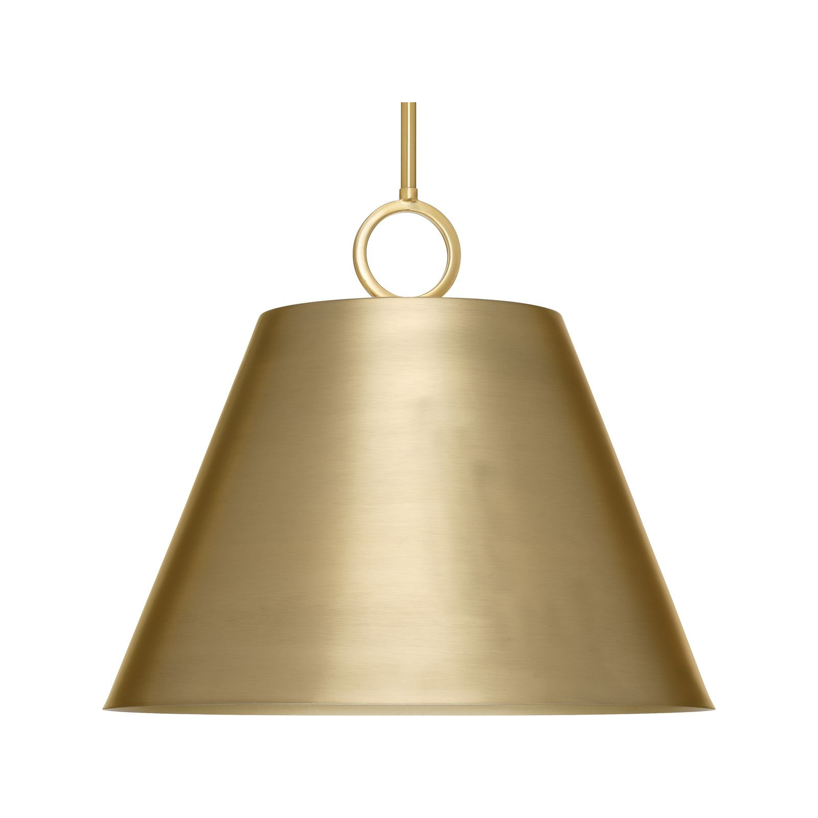Elda Metal Dimmable Pendant, Brushed Bronze, 15.25" H x 17.87" W x 17.87" D