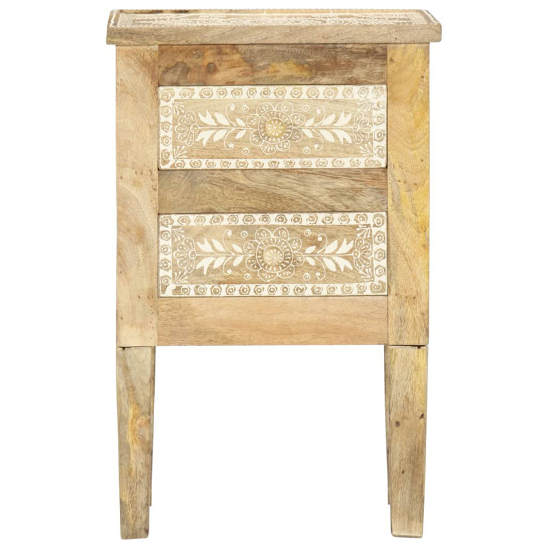Aranca 40cm W Solid Wood Bedside Table