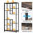 6-Tier Rustic Brown Industrial 8-Shelf Etagere Bookcase Storage
