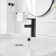 Single-Hole Single-Handle Bathroom Faucet With Pop-Up Drain Assembly  In Matte Black