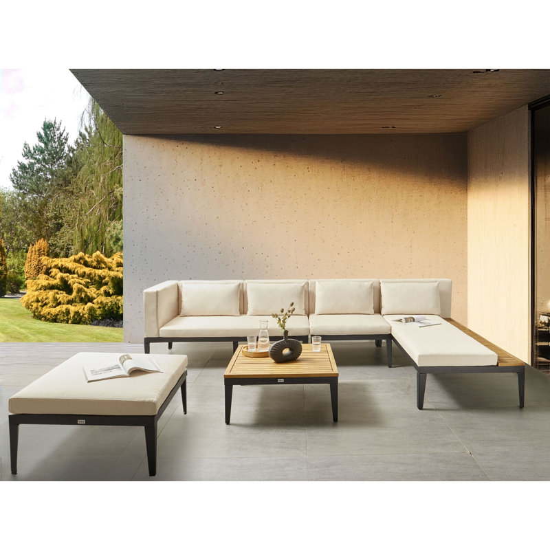 Wicker 4 - Person Garden Lounge Set with Cushions