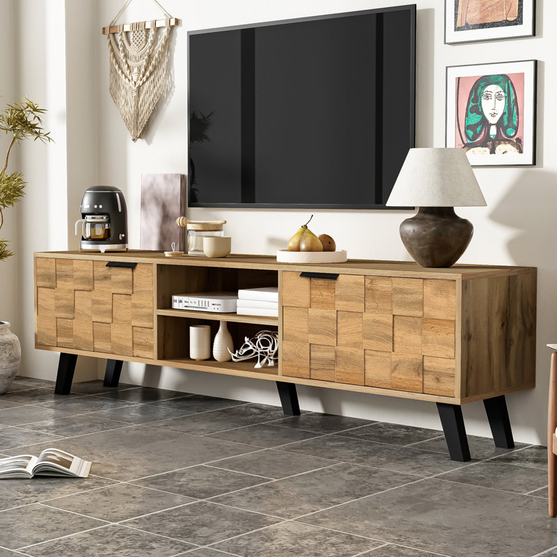 Unfinished TV Stand for TVs up to 65", Brown
