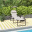 Chaise longue pliante avec auvent réglable et coussin-565828242