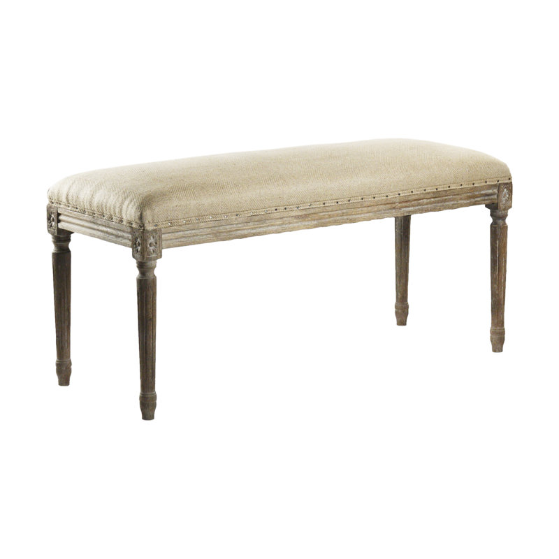 Lille Upholstered Dining Bench, Beige