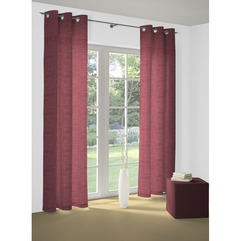 Wiessee Cotton Blend Room Darkening Curtain Single Panel, 150cm Width x 365cm Drop
