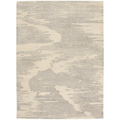 Michael Amini Hand Woven Wool Abstract Area Rug