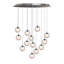 Luminaire suspendu en forme de globe à DEL 13 lumières avec accents de cristal Heatherly-156172835
