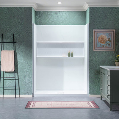 60" X 32" Shower Combo Kits With Glue Up Shower Walls and Shower Base