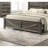 Rustic Gray Queen Bed Frame With Rubberwood And Engineered Wood, Headboard, Contemporary Bedroom Decor Size In Color, Metal Construction, Modern Accent
