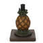  Base de parasol ananas avec motif tropical décoratif, fabrication en résine robuste pour la stabilité du patio extérieur, jaune et vert