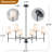 Agathon 6-Light Transitional Modern Chandelier With White Fabric Shades-430269936