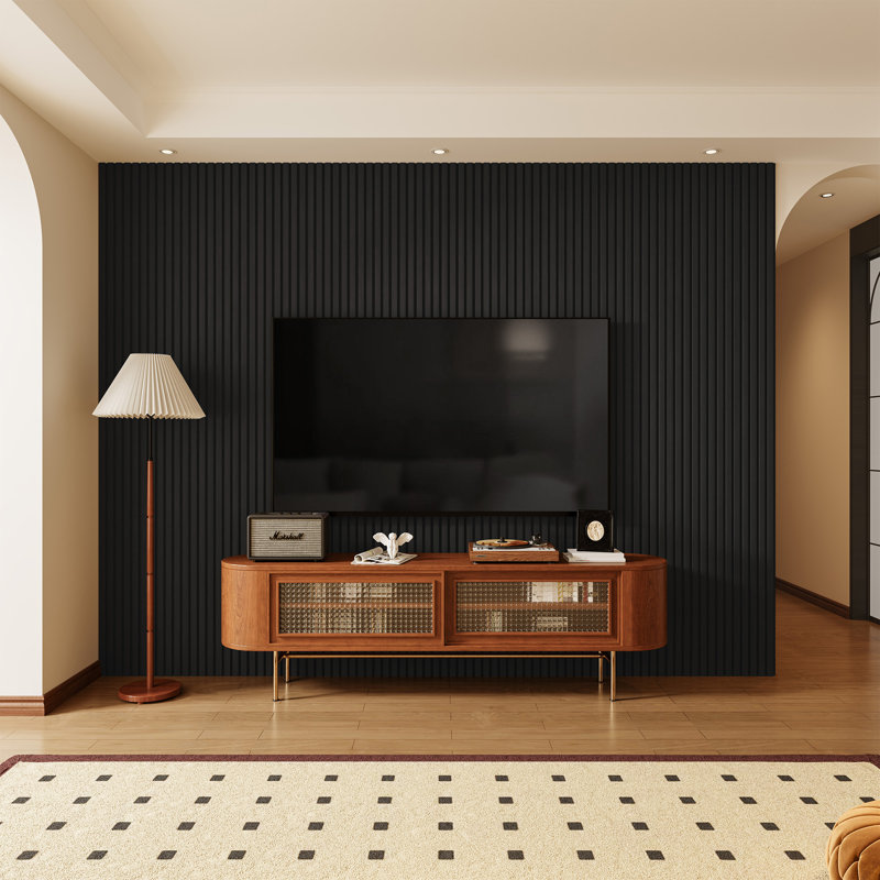  2 panneaux muraux à lattes acoustique PCS x L 106 po x l 20,5 po, aspect éco-bois pour mur / plafond de maison / bureau