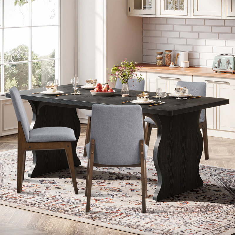 Set Of 2 Side Chairs With Walnut Finish