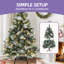 Arbre de Noël artificiel pré-décoré 4,5 pi avec pommes de pin 4,5 pi-1121309646