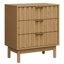 Commode 3 tiroirs avec panneau cannelé-430585832
