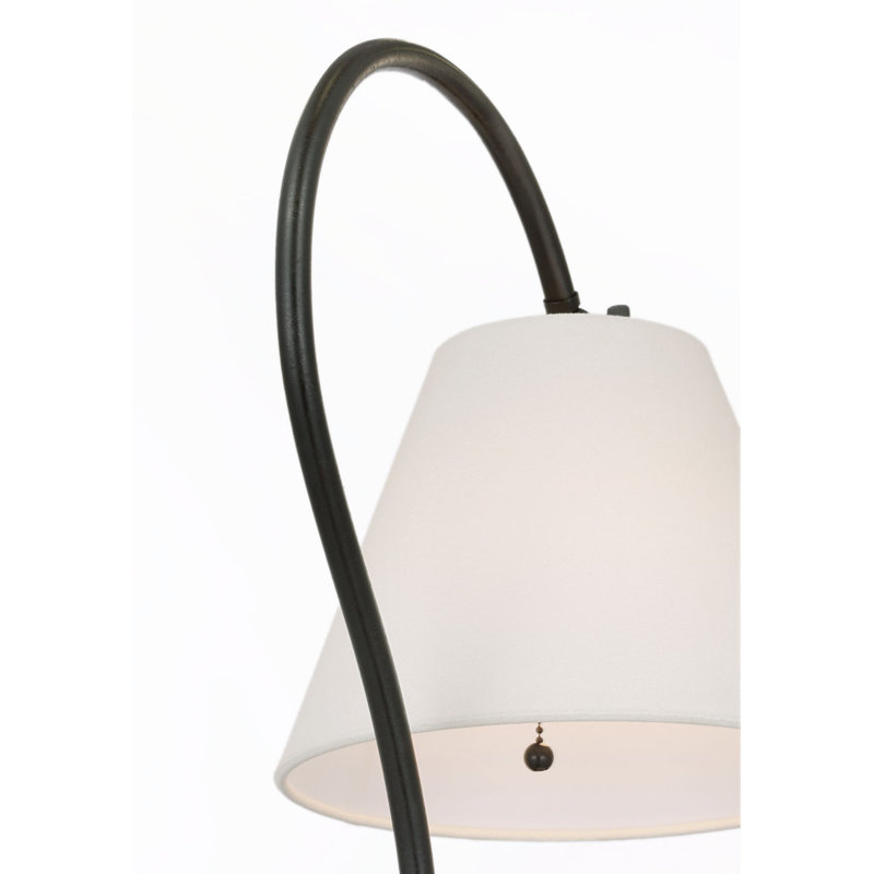 Dume 24" Arched Table Lamp, Aged Iron