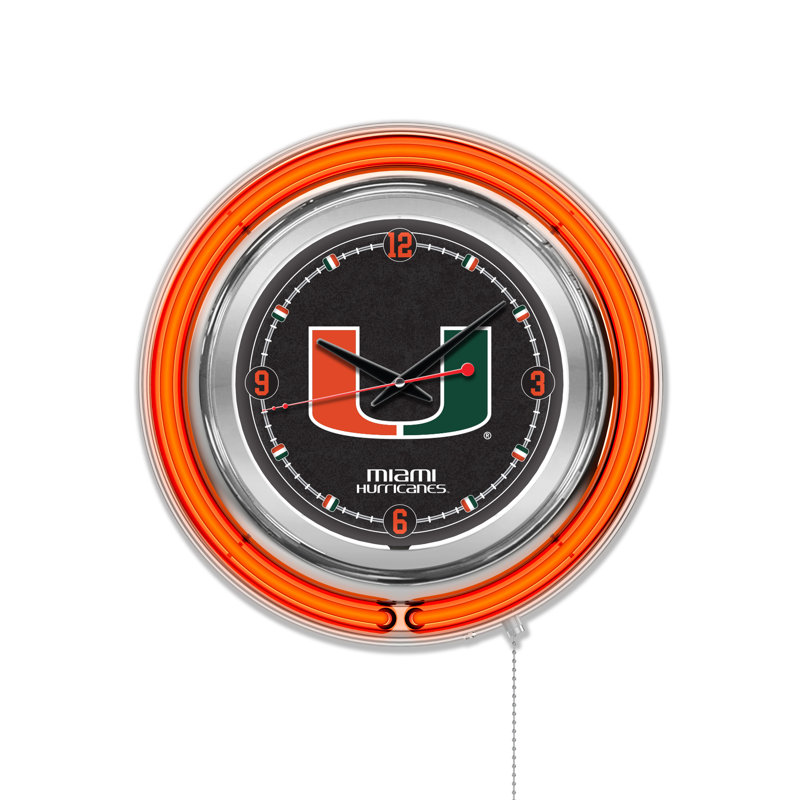 Horloge murale 15 po NCAA, Miami