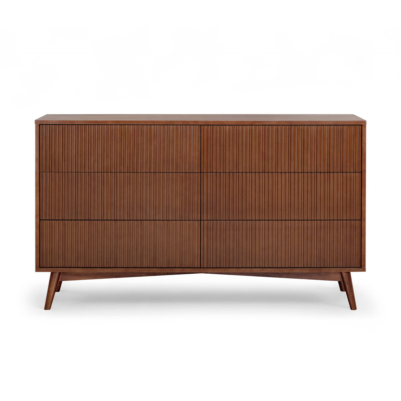 Commode 6 tiroirs Tremolo, Noyer
