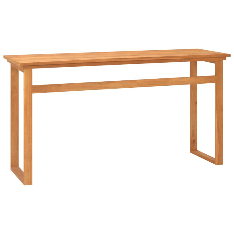 Desk Console Table Computer Desk Home Office Study Desk Solid Wood Teak, Brown, 29.5" H x 47.2" W x 17.7" D