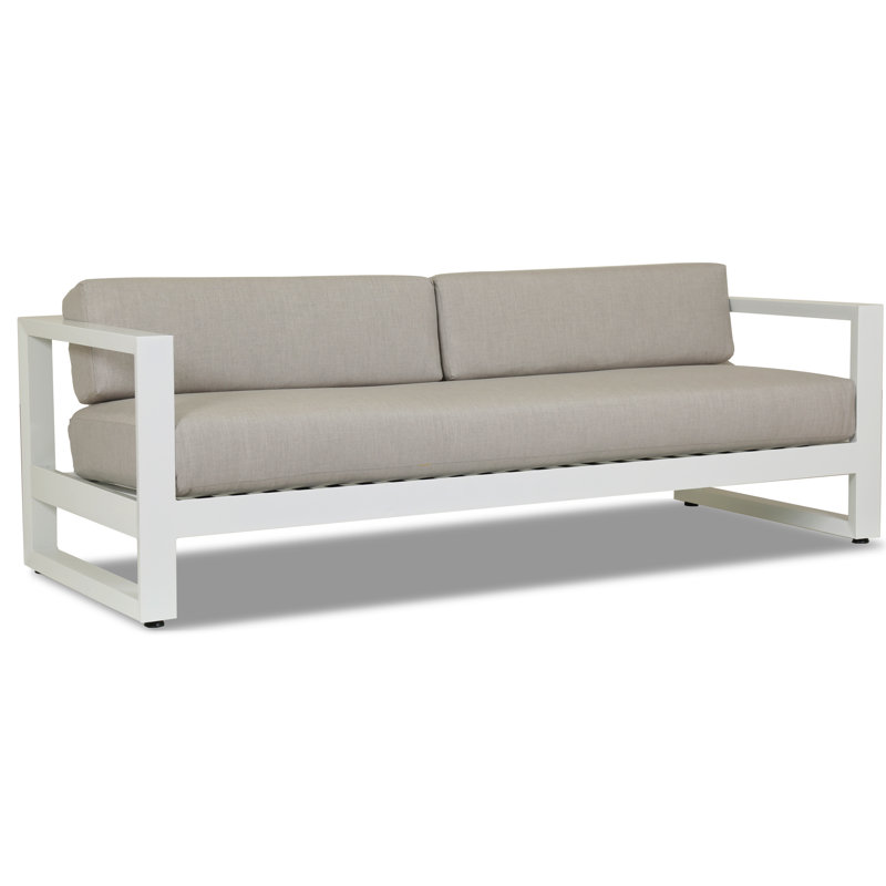 Canapé d'extérieur Camela avec coussins Sunbrella, Argent coulé Sunbrella®