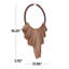 13 po x 3 po x 18 po, décoration murale de style tribal en bois brun avec collier perlé