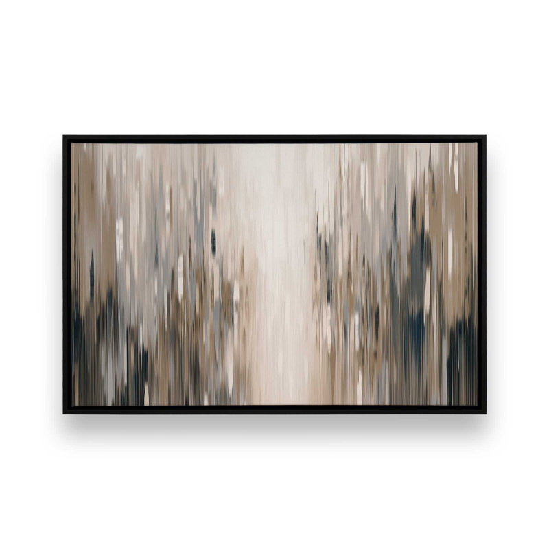 Impression sur toile mélodique en cascade, Cadre flottant noir satiné, H 20,75 po x l 30,75 po x P 1,75 po