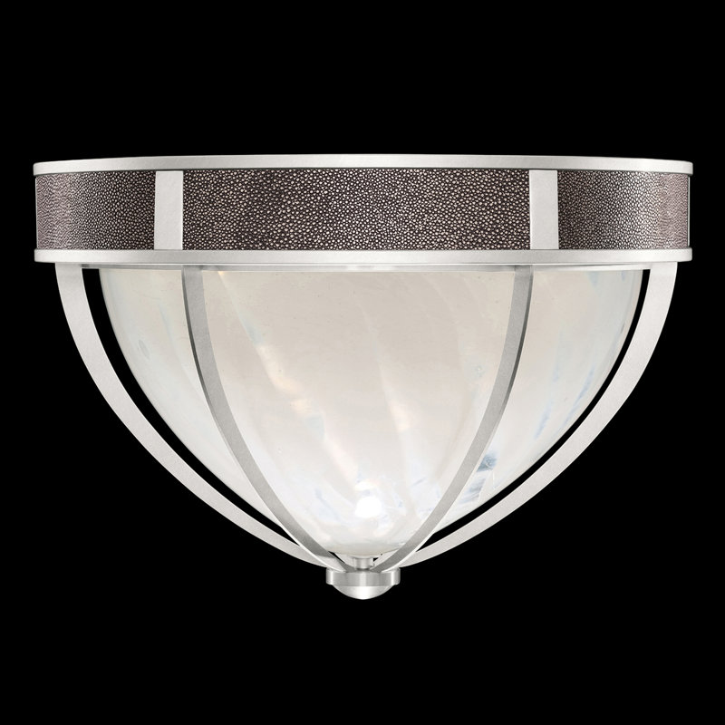 Plafonnier encastré rond 18,75 po Mirage, Feuille d'argent standard / nickel, Galet