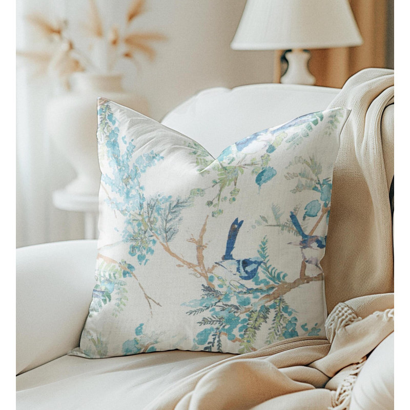 Housse de coussin en lin beige, H 12 po x l 19 po