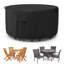 Ensemble de housse de table de patio imperméable pour mobilier rond-2082491339