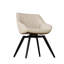 Ensemble de 4 chaises de salle à manger, chaise de salle à manger de cuisine moderne médiévale, chaises décoratives en polyuréthane avec pieds en métal noir, convenant à la maison et à la cuisine (blanc)-79502928