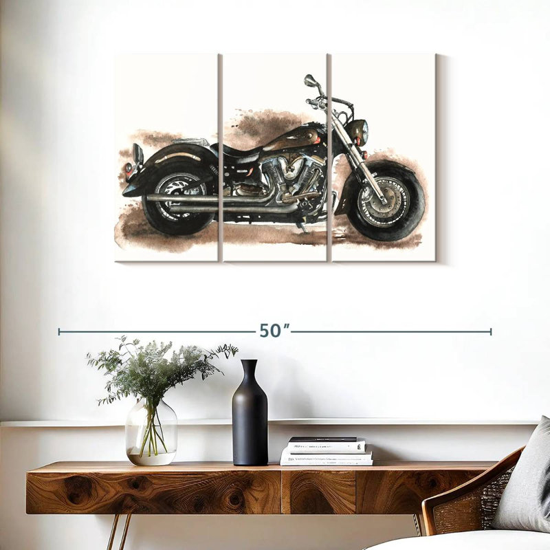 Mehar Custom Chopper Motorcycle, 24" H x 38" W