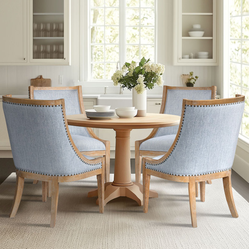 Chaise rembourrée Bedford Elmcrest, Bleu clair