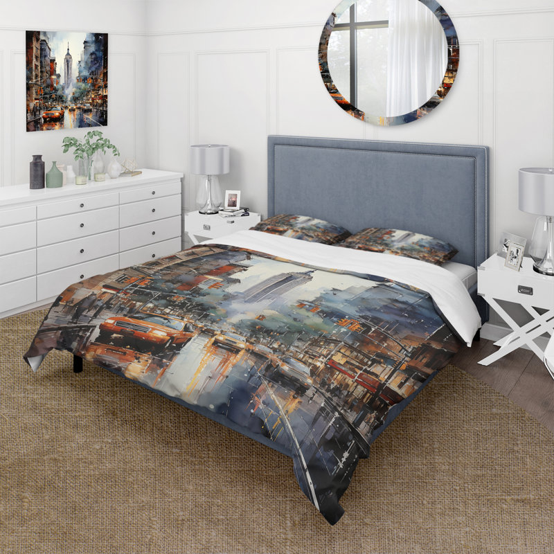 Ensemble de housse de couette en microfibre / polyester New York City That Never Sleep II