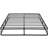 Textured Fabric Covered Queen Mattress Support System - Black Metal 12 Slat 700Lbs Capacity Easy Setup 8.5" Height Foundation With Covering Weight Assembly 8.5-1571570957