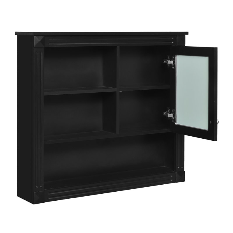Armoire murale 32 po avec miroir, Noir