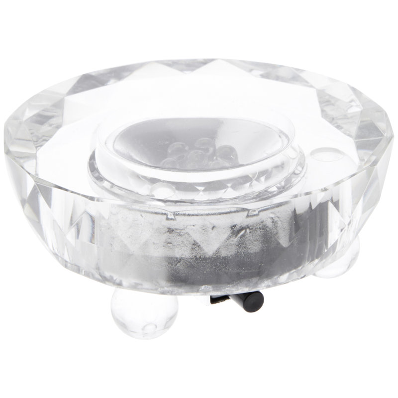 Base de présentation ronde lumineuse avec lumière blanche Wrought Studio ™, H 1,25 po x l 3 po x P 3 po