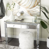 47'' Glass Top Console Table