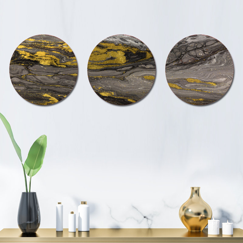 Modern Abstract Wall Decor on Metal