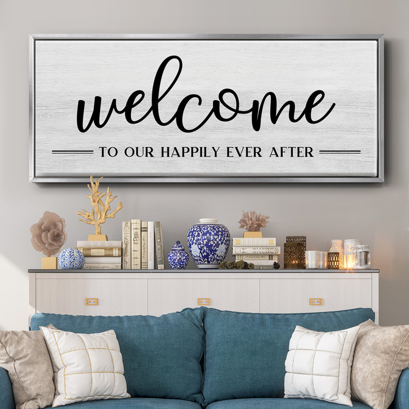 Welcome Ever After - toile encadrée, H 8 po x l 20 po