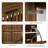 Walnut Shoe Cabinet With 2 Flip Drawers, Modern Shoe Storage Organizer For Entryway-2000061259-2006722201
