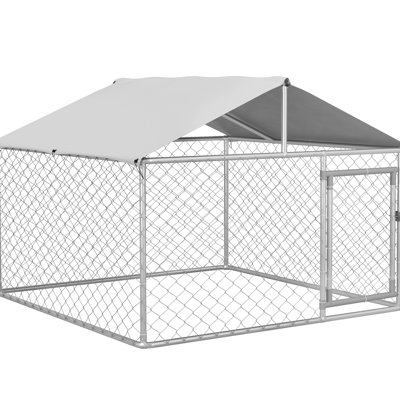 Grand chenil à l'extérieur, cage pour chien robuste avec couvercle imperméable