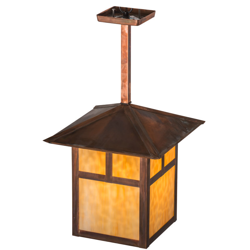 Luminaire suspendu rectangulaire 1 lumières lanterne Wydra